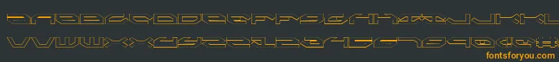Taskforceo Font – Orange Fonts on Black Background