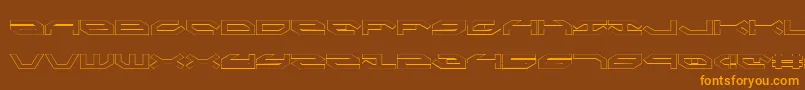 Taskforceo Font – Orange Fonts on Brown Background