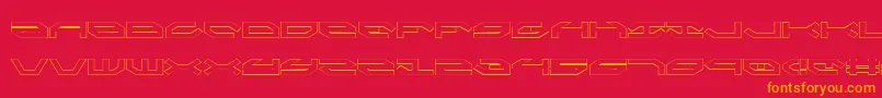 Taskforceo Font – Orange Fonts on Red Background