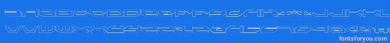 Taskforceo Font – Pink Fonts on Blue Background