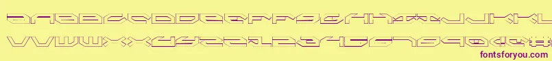 Taskforceo Font – Purple Fonts on Yellow Background