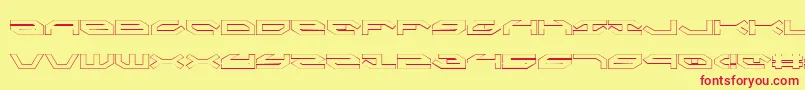 Taskforceo Font – Red Fonts on Yellow Background