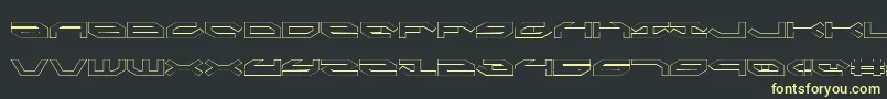Taskforceo Font – Yellow Fonts on Black Background