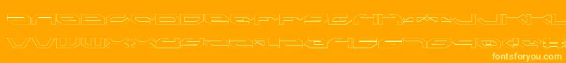 Taskforceo Font – Yellow Fonts on Orange Background