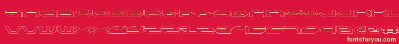 Taskforceo Font – Yellow Fonts on Red Background
