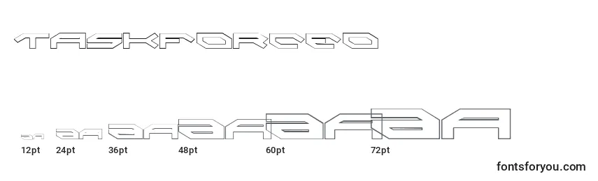 Размеры шрифта Taskforceo