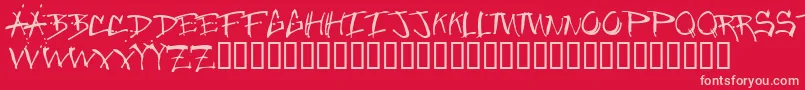 Jungleclean Font – Pink Fonts on Red Background