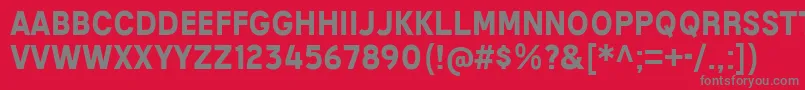 フォントMixolydianTitlingBd – 赤い背景に灰色の文字