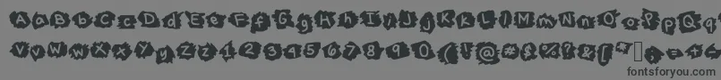 MissTerious-Schriftart – Schwarze Schriften auf grauem Hintergrund