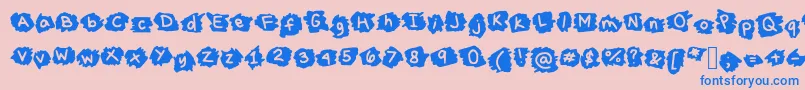 Шрифт MissTerious – синие шрифты на розовом фоне