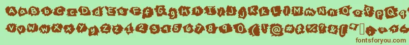Шрифт MissTerious – коричневые шрифты на зелёном фоне