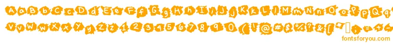 MissTerious-fontti – oranssit fontit valkoisella taustalla