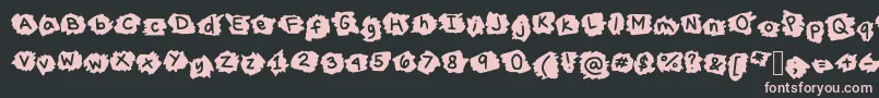 フォントMissTerious – 黒い背景にピンクのフォント