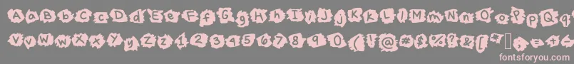 フォントMissTerious – 灰色の背景にピンクのフォント