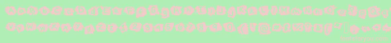 フォントMissTerious – 緑の背景にピンクのフォント