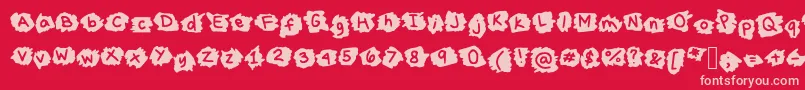 Шрифт MissTerious – розовые шрифты на красном фоне