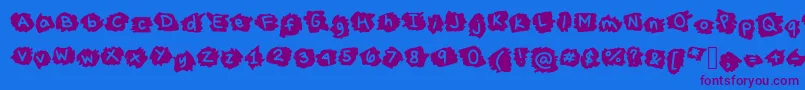 Шрифт MissTerious – фиолетовые шрифты на синем фоне