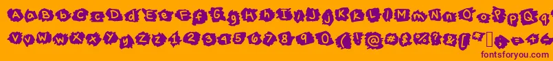Шрифт MissTerious – фиолетовые шрифты на оранжевом фоне