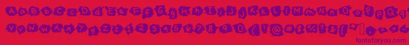 MissTerious Font – Purple Fonts on Red Background