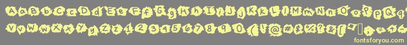 MissTerious-fontti – keltaiset fontit harmaalla taustalla