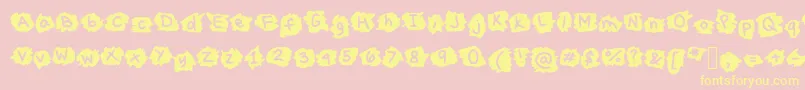 Шрифт MissTerious – жёлтые шрифты на розовом фоне