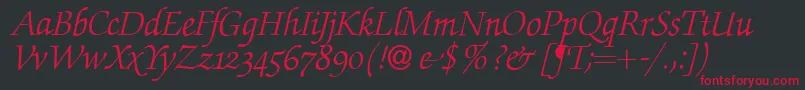 fuente ZabriskiescriptswashItalic – Fuentes Rojas Sobre Fondo Negro