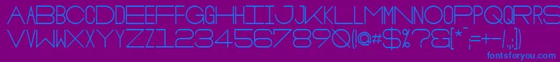 OsloBold-Schriftart – Blaue Schriften auf violettem Hintergrund