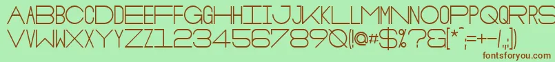 OsloBold Font – Brown Fonts on Green Background