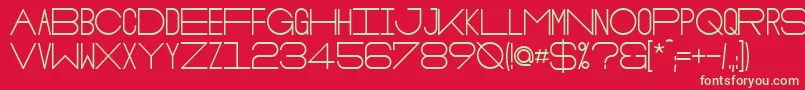 フォントOsloBold – 赤い背景に緑の文字