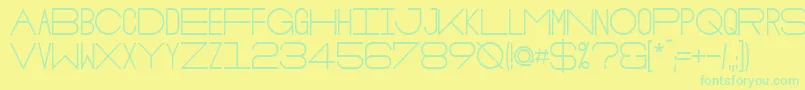 フォントOsloBold – 黄色い背景に緑の文字