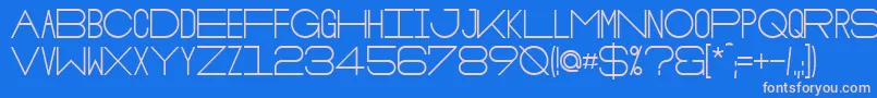 OsloBold-Schriftart – Rosa Schriften auf blauem Hintergrund
