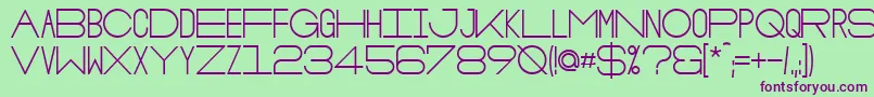 OsloBold-Schriftart – Violette Schriften auf grünem Hintergrund
