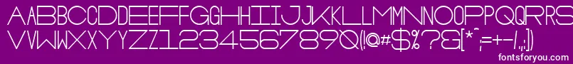 フォントOsloBold – 紫の背景に白い文字