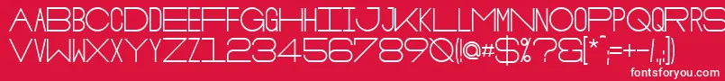 フォントOsloBold – 赤い背景に白い文字