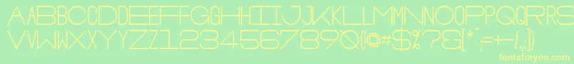 OsloBold Font – Yellow Fonts on Green Background