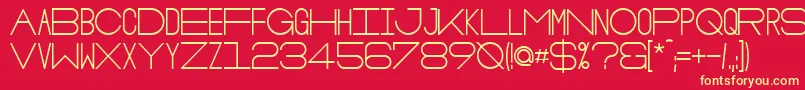 フォントOsloBold – 黄色の文字、赤い背景