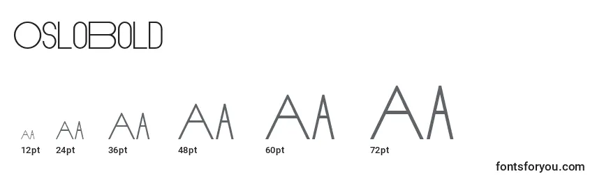 OsloBold Font Sizes