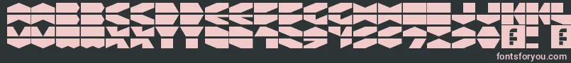 Шрифт LdrHexatron – розовые шрифты на чёрном фоне