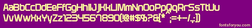 PlavskyCondensedBold Font – Yellow Fonts on Purple Background