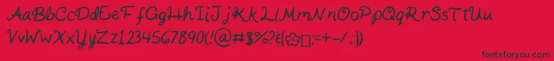 fuente KaitSHandwriting – Fuentes Negras Sobre Fondo Rojo