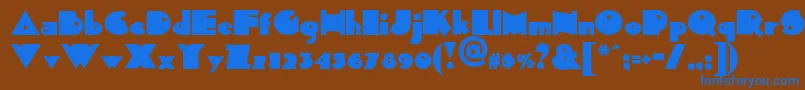 Sidthekidnf Font – Blue Fonts on Brown Background