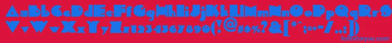 Sidthekidnf Font – Blue Fonts on Red Background