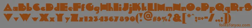 Sidthekidnf Font – Brown Fonts on Gray Background