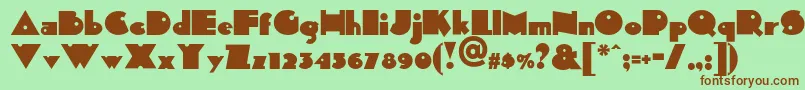 Sidthekidnf Font – Brown Fonts on Green Background