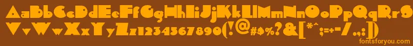 Sidthekidnf Font – Orange Fonts on Brown Background