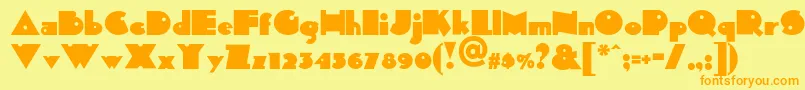 Sidthekidnf Font – Orange Fonts on Yellow Background