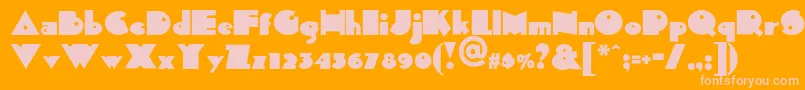 Sidthekidnf Font – Pink Fonts on Orange Background