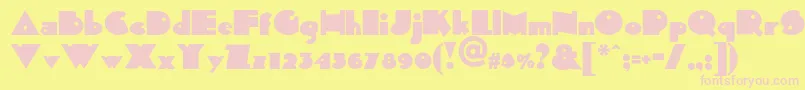 Sidthekidnf Font – Pink Fonts on Yellow Background