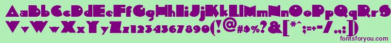 Sidthekidnf Font – Purple Fonts on Green Background