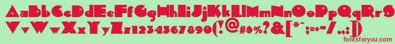 Sidthekidnf Font – Red Fonts on Green Background